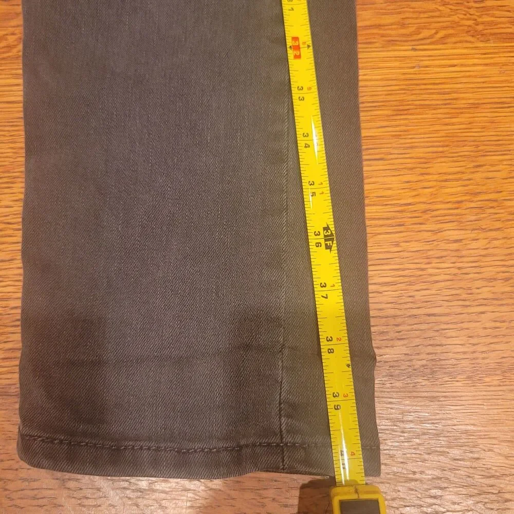 Levi's 512 34x32 Men's Gray Slim Fit Stretch Denim Jeans 5-Pocket Zip Button